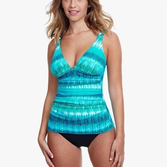 New! Profile by Gottex‎ Women's Standard Aqua Fresco Halter Tankini - Picture 1 of 11